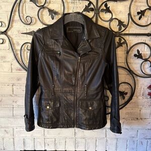 Wilsons Leather black Moto Jacket